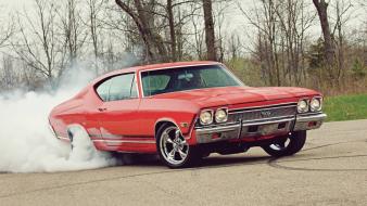 Burnout chevelle ss classic muscle car 1968