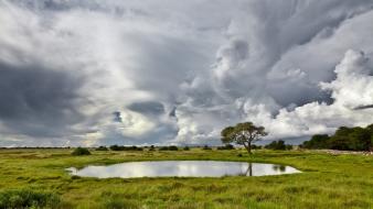Clouds landscapes nature grass meadow volume sky wallpaper