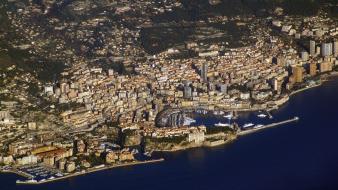 Landscapes cityscapes monaco aerial view sea wallpaper