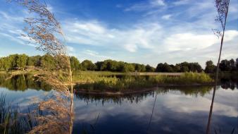 Landscapes nature lakes reflections