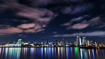 Light cityscapes buildings usa california san diego cities wallpaper