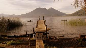 Nature pier national geographic boats guatemala lakes