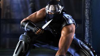 Ninjas men ninja gaiden hayabusa muscular knives wallpaper