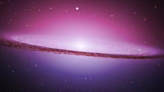 Outer space stars purple sombrero galaxy wallpaper