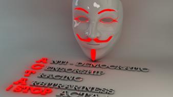 Protest masks v for vendetta acta stop wallpaper