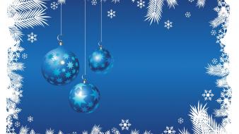 Blue illustrations christmas snowflakes background vector art decorations wallpaper