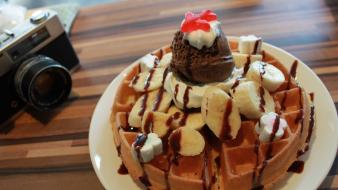 Food waffles wallpaper