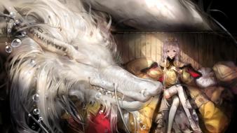 Girls chinese dragon ornaments luo tianyi clothes wallpaper