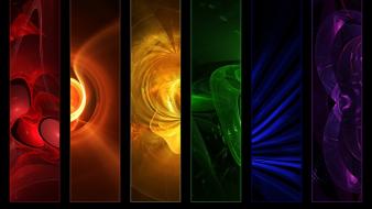 Green abstract blue red yellow orange purple colors wallpaper