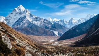 Mountains landscapes nature valley nepal wallpaper