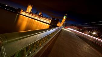 Night architecture london bridges long exposure cities wallpaper