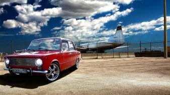 Old cars lada 2101 vaz skies russian