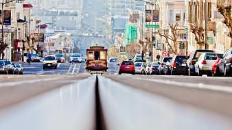 Tram san francisco roads track downhill cable wallpaper