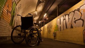 Urban metro subway wheelchair abandoned saint martin wallpaper