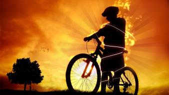 Bicycles digital art wallpaper