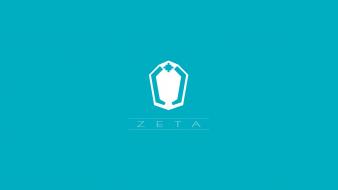 Blue minimalistic design zeta turqoise logos zdesigns graphic wallpaper