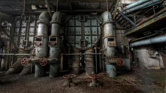 Cityscapes europe machinery abandoned factory wallpaper