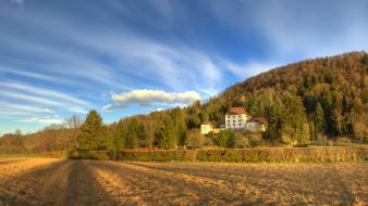 Landscapes castles europe slovenia hillside european union wallpaper