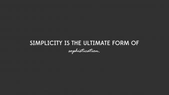 Quotes desing simplicity sophistication wallpaper