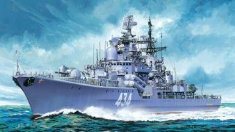 Russian navy sovremenny class destroyer admiral ushakov wallpaper