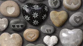 Stones hearts wallpaper