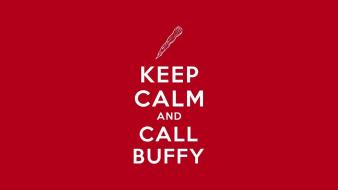 Vampire slayer keep calm and red background wallpaper