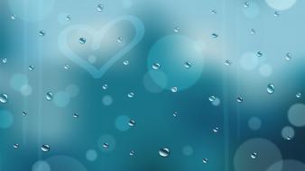 Water blue glass drops wallpaper