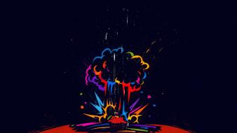 Bombs explosion colors wallpaper