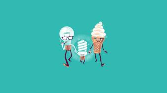 Family ice cream light bulbs pun wallpaper