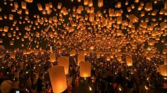 Festival lanterns thailand mai wallpaper