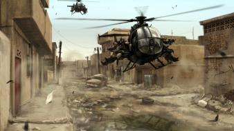 Guns military helicopters chopper black hawk down wallpaper