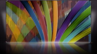 Multicolor patterns rainbows digital art wallpaper