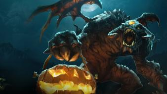 Video games halloween pumpkins dota 2 wallpaper
