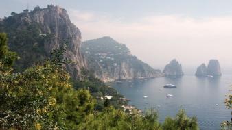 Water landscapes nature capri wallpaper