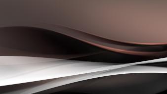 Abstract black waves 3d render wallpaper