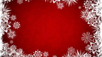 Abstract christmas snowflakes holidays snowdrops red background wallpaper