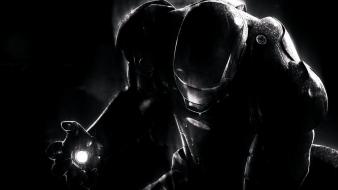 Black iron man dark movies digital art monochrome wallpaper