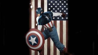 Captain america shield marvel comics american flag wallpaper