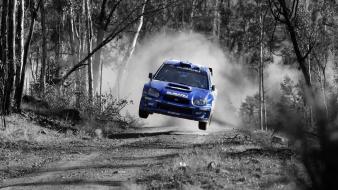 Cars rally subaru airborne selective coloring wrx sti wallpaper