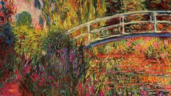 French traditional art claude monet vegetation impressionism wallpaper