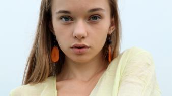 Long hair earrings milena d faces ukrainian wallpaper