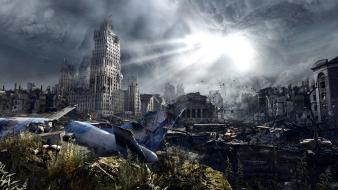 Post apocalyptic cities plane crash state university wallpaper