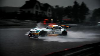 Rain cars wet bmw z4 racing wallpaper