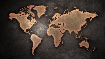 World map dark background vector art digital wallpaper