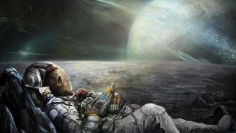 Astronauts artwork wallpaper