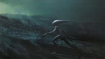 Dark artwork alien wallpaper