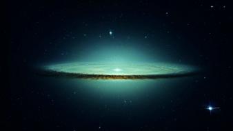 Glow pulsar the big bang sombrero galaxy wallpaper