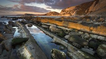 Landscapes nature coast england bay wallpaper
