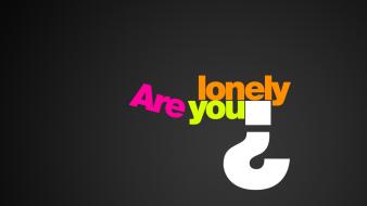 Minimalistic typography lonely question marks wallpaper