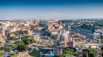 Rome italy hdr photography clear blue sky wallpaper